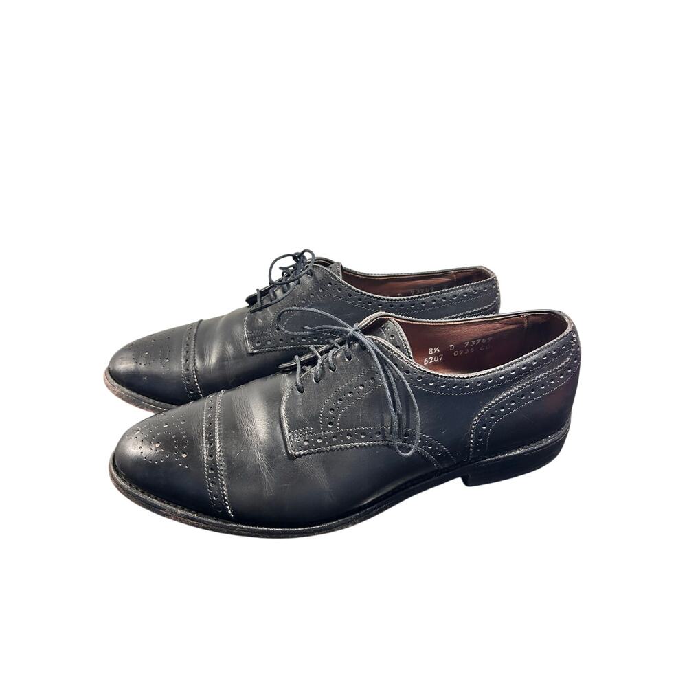 Allen Edmonds‎ Men's Leather Sanford Cap Toe Oxford Dress Shoes Black Size 8.5